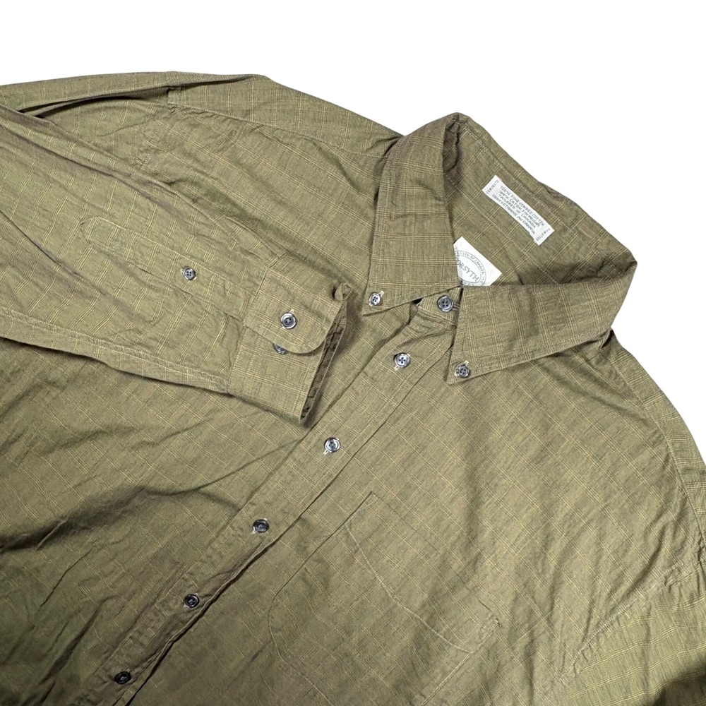 Forsyth of Canada Mens XL Olive Green Textured Cotton Button Down Shirt Canada
